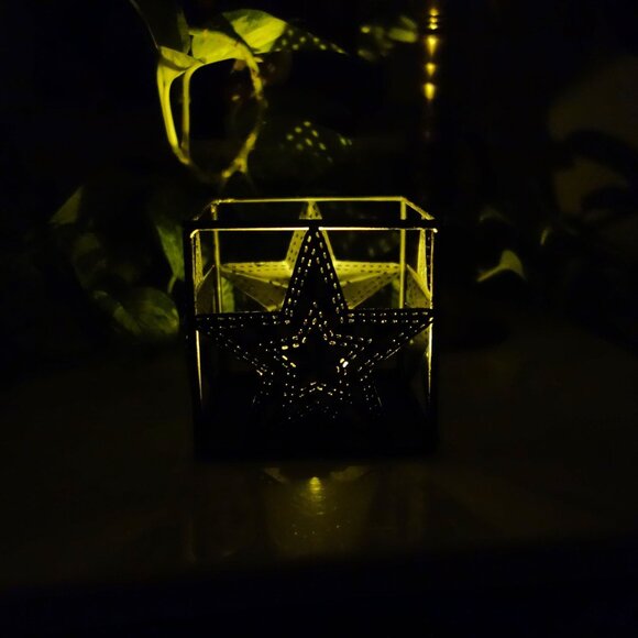 Checked Candle Holder Buffalo Check Candle Holder Mackenzie Inspired Decor - Picture 6 of 9